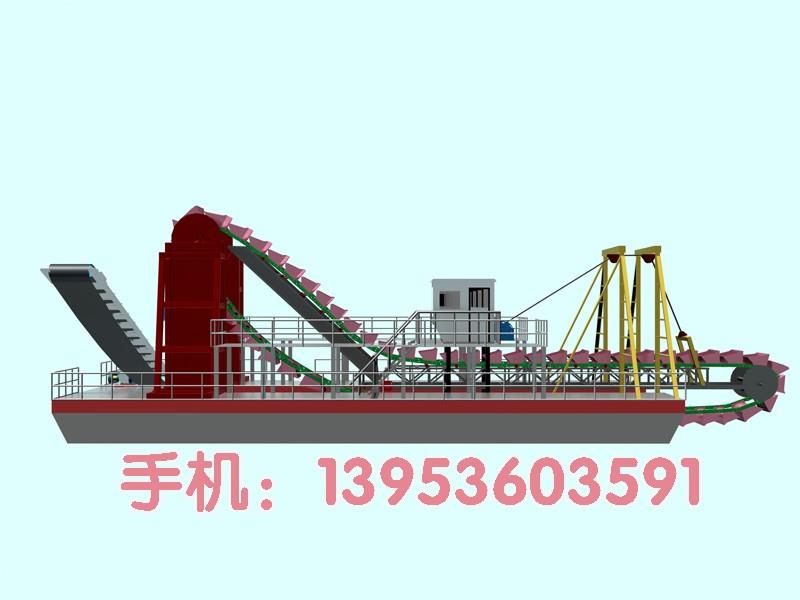 链斗式挖沙船