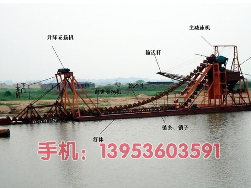 链斗式挖沙船